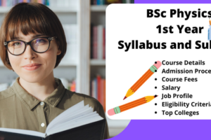 BSc Physics 1st year syllabus and subjects list
