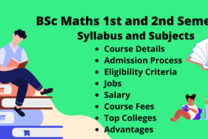 BSc Maths 1st and 2nd Semester syllabus and subjects